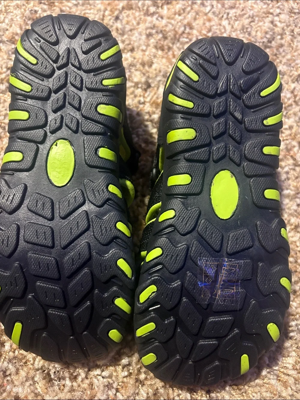 WEESTEP Kids' Black and Neon Green Outdoor Sandals